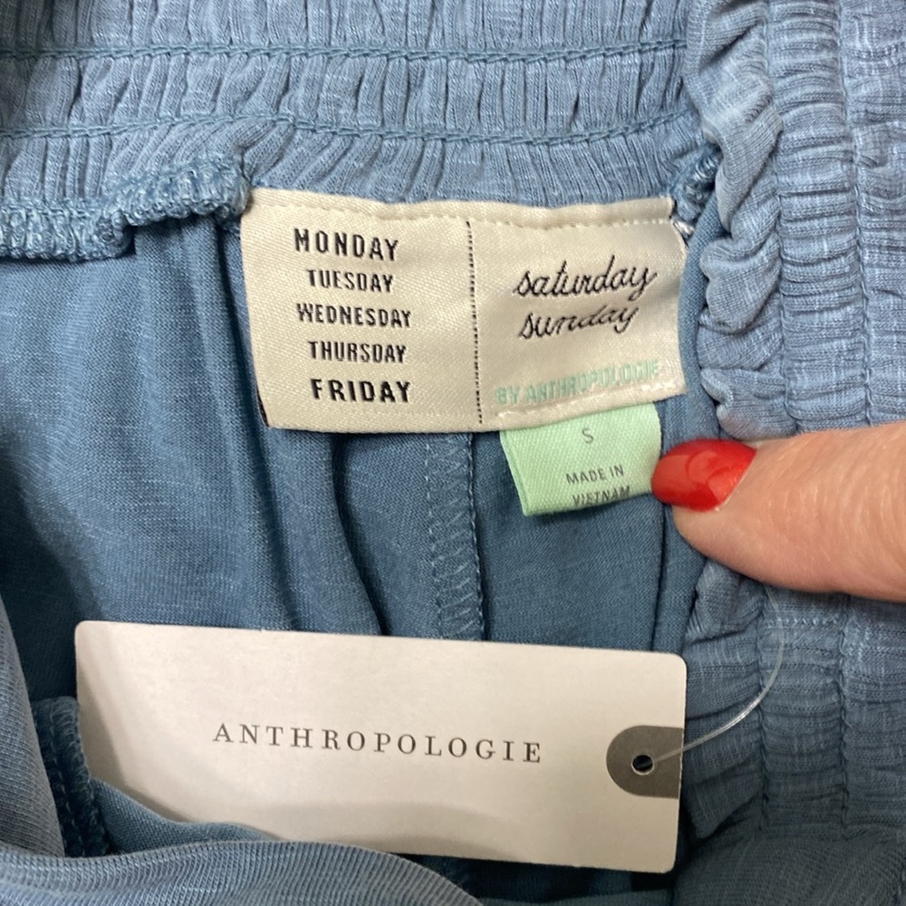 NWT Anthropologie Saturday Sunday Tapered Drawstring Jogger Pants Small - Picture 8 of 10